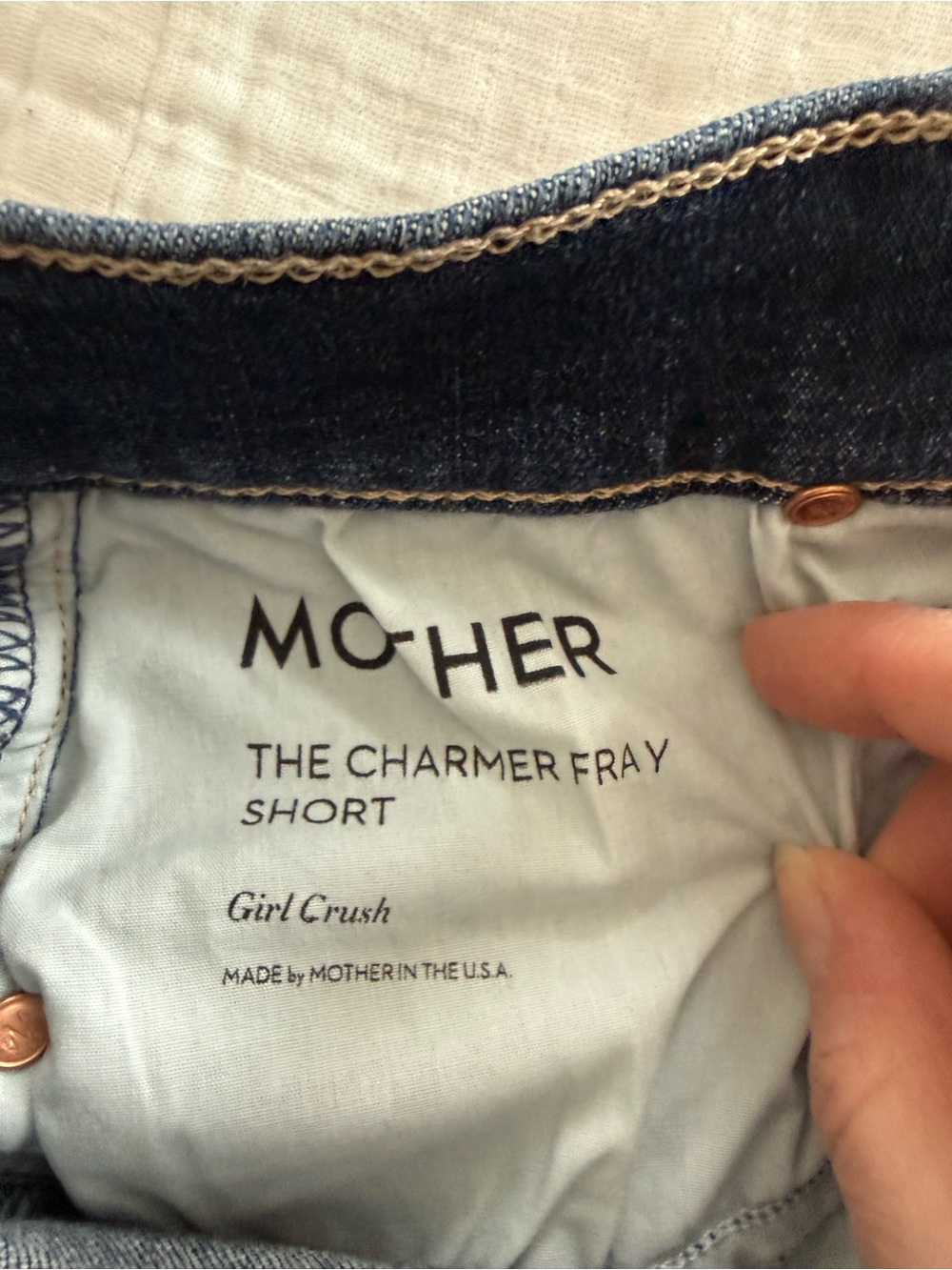 MOTHER Denim The Charmer Fray Short Size 27 - Picture 4 of 9